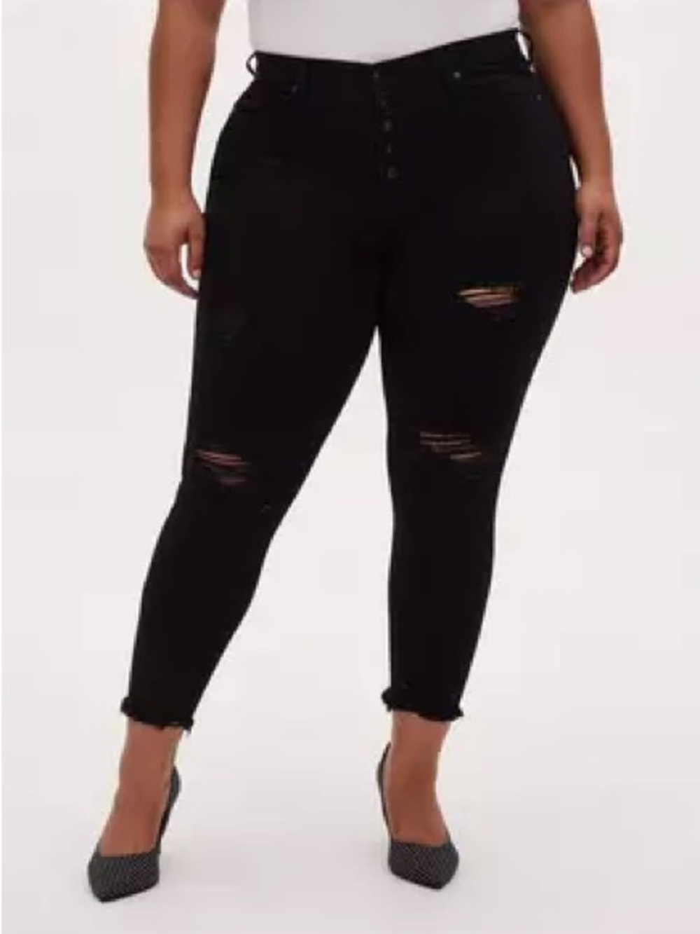 Torrid Plus Size Sky High Skinny Premium Stretch High-Rise Jeans / Cropped / 20